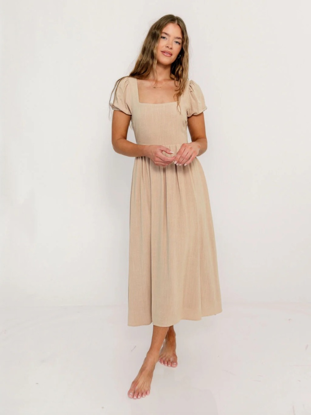 Worth Collective August Dress in Taupe Large - Picture 5 of 8